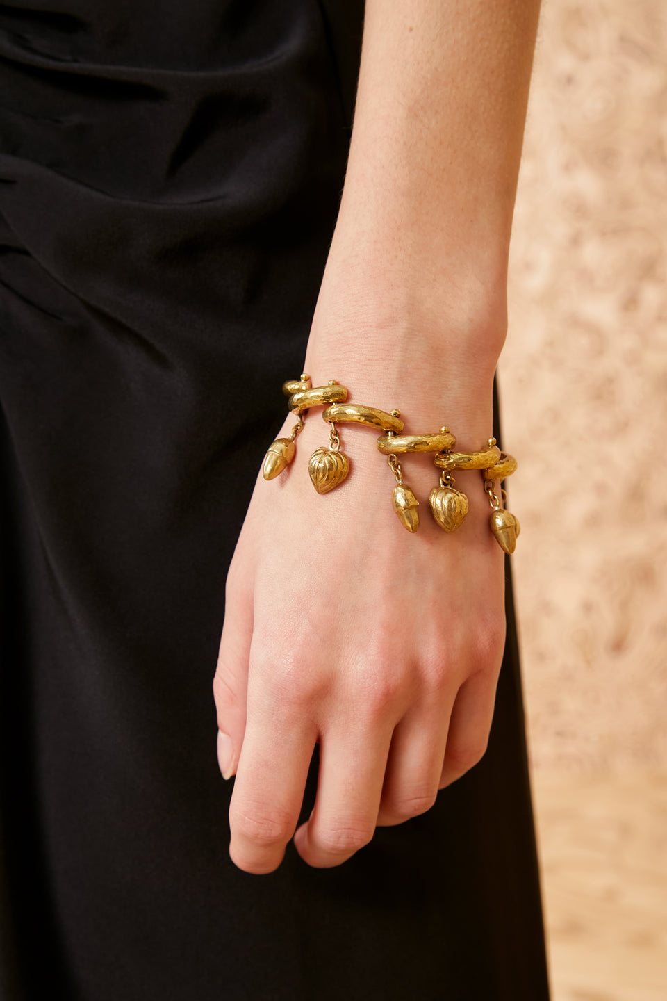 Petal Charm Bracelet - Brass