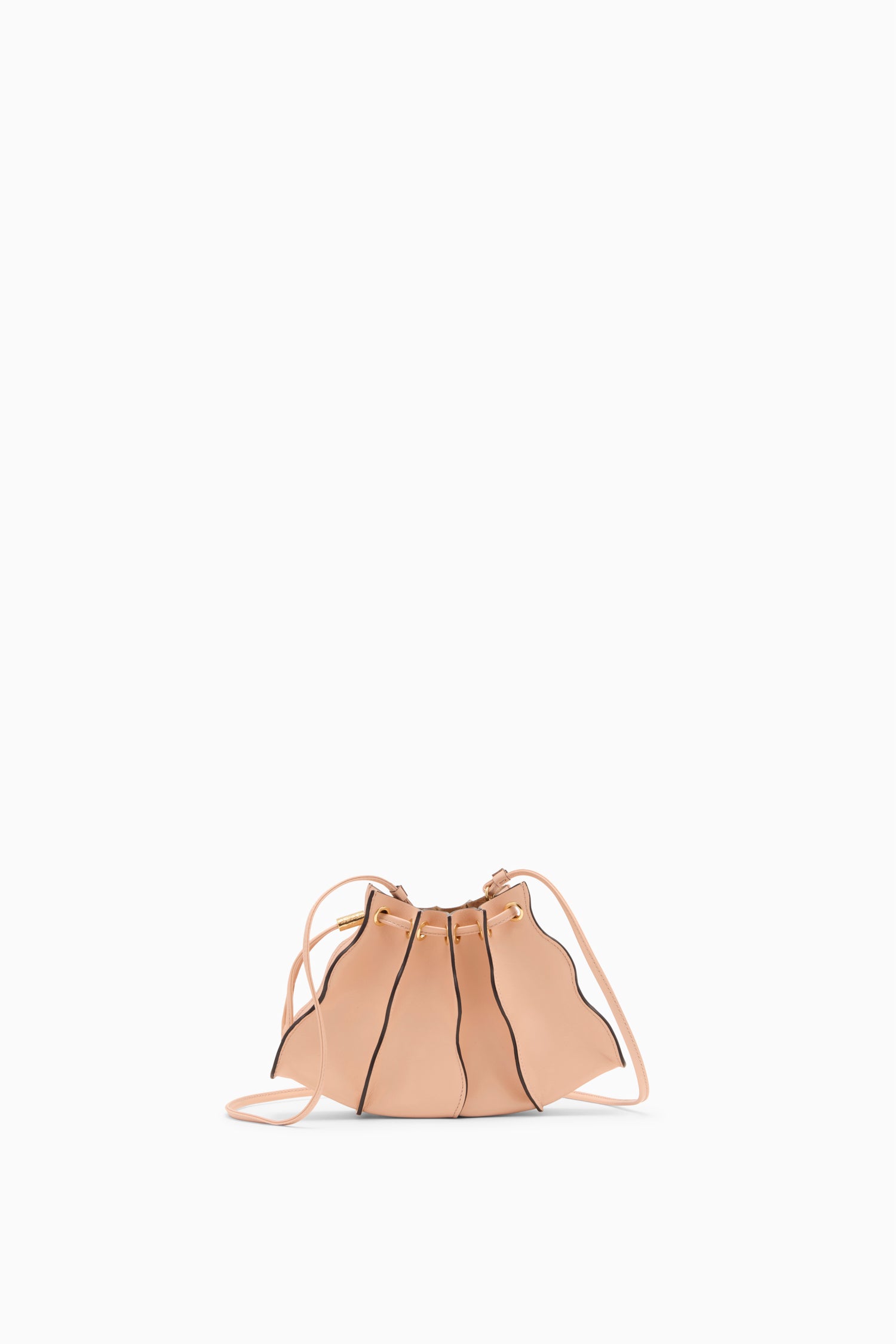 Adria Pleated Wave Mini Crossbody - Rosette