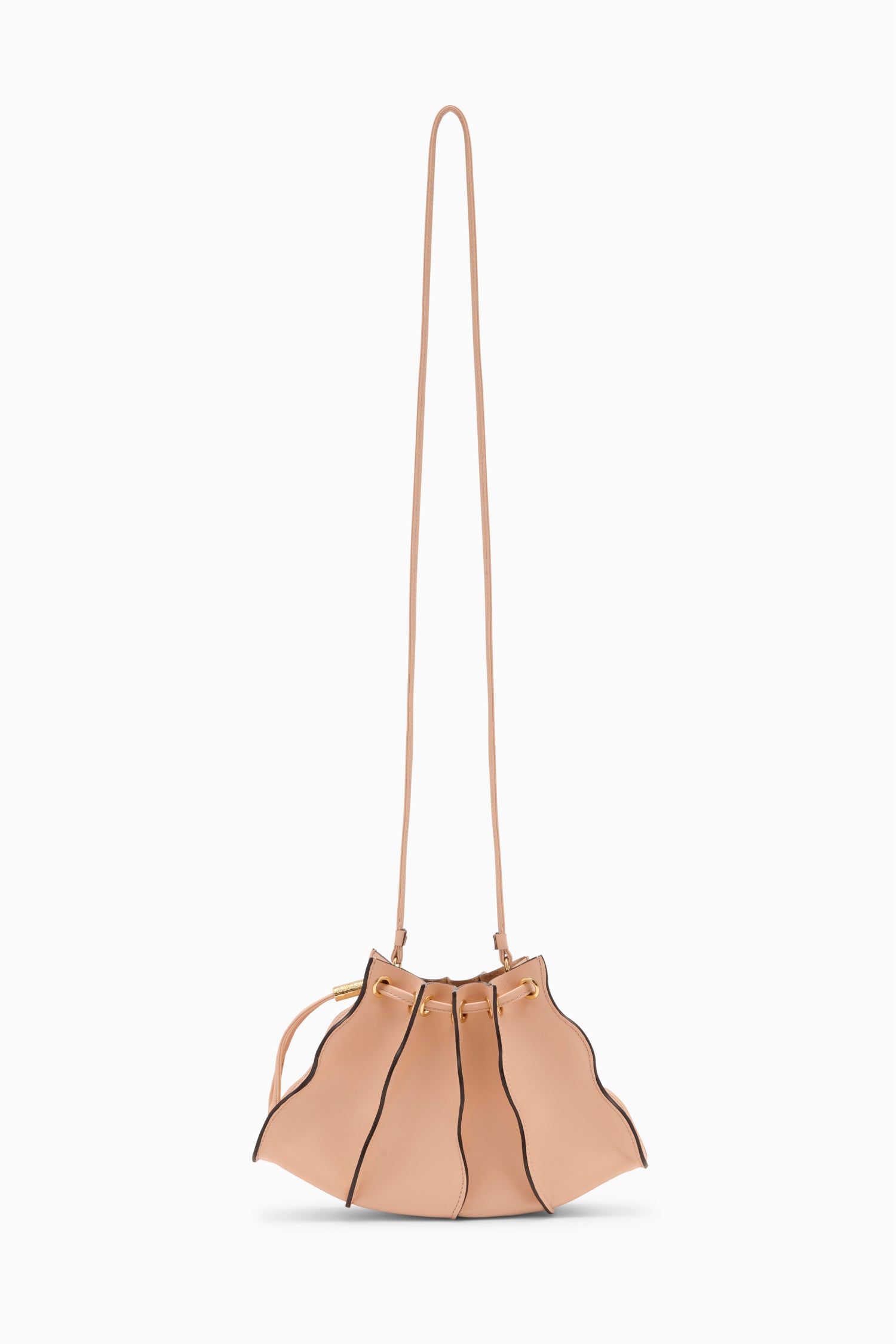 Adria Pleated Wave Mini Crossbody - Rosette