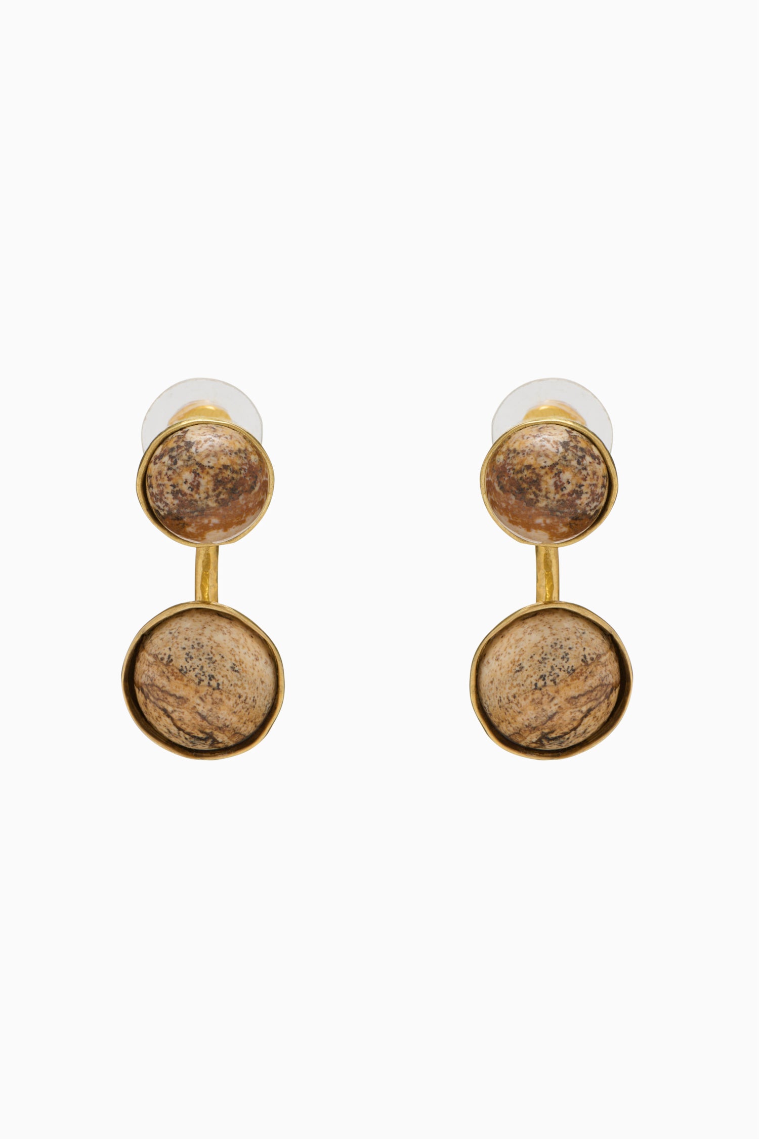 Kiri Double Stone Earring - Picture Jasper