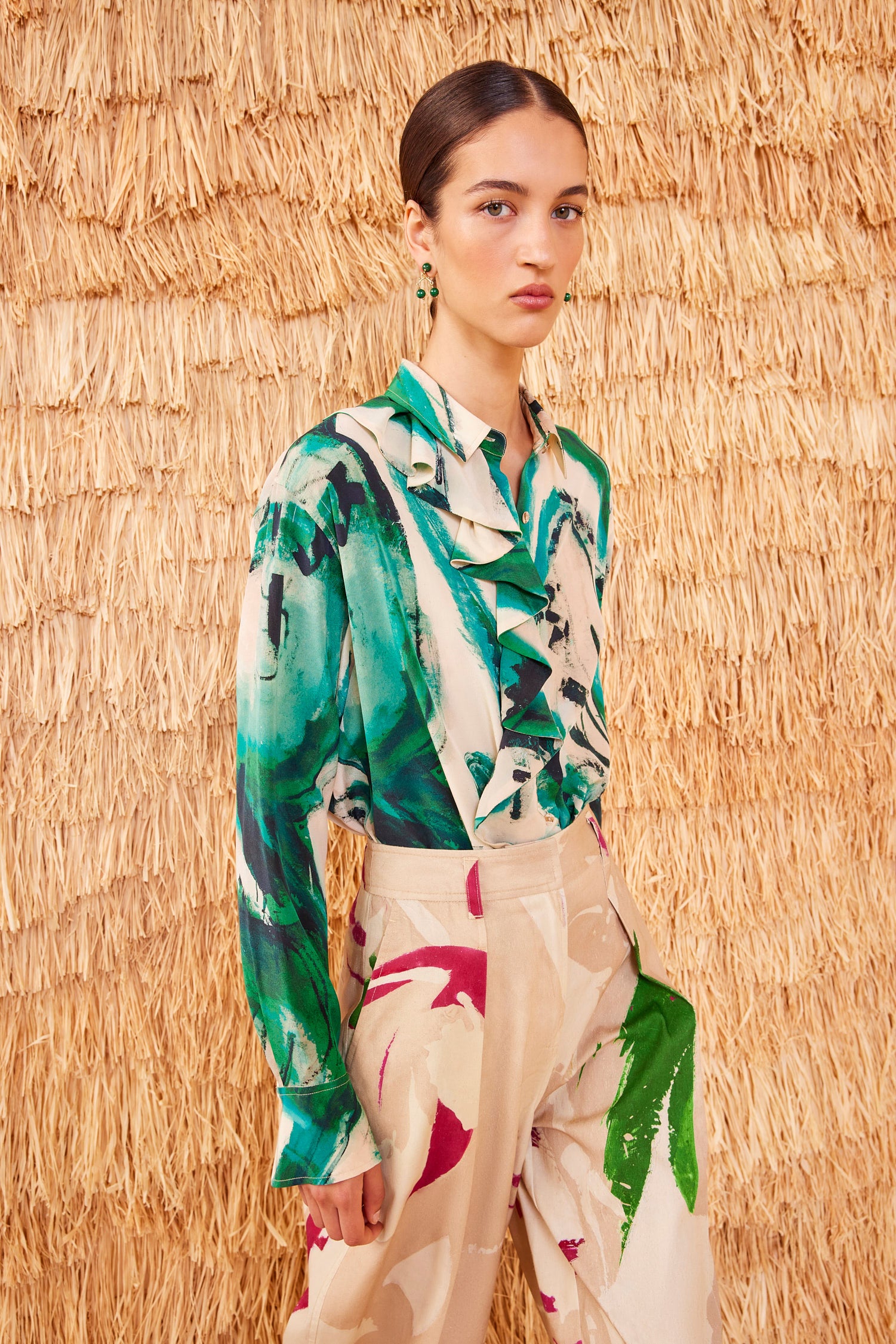 Study Blouse - Portrait In Green