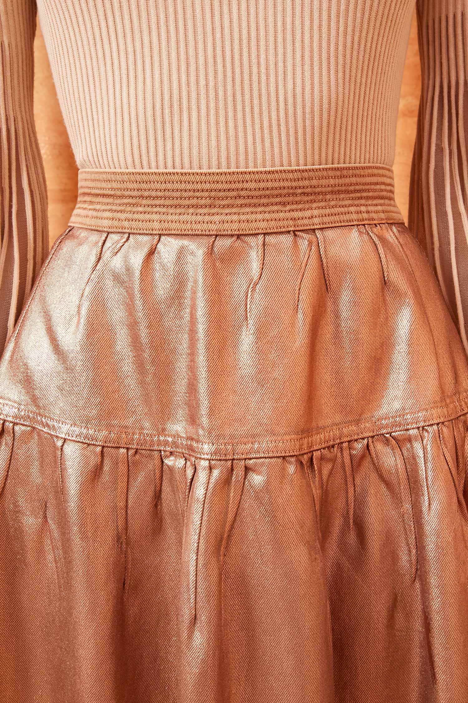 Ulla Johnson The Astrid Skirt - Copper Foiled Wash