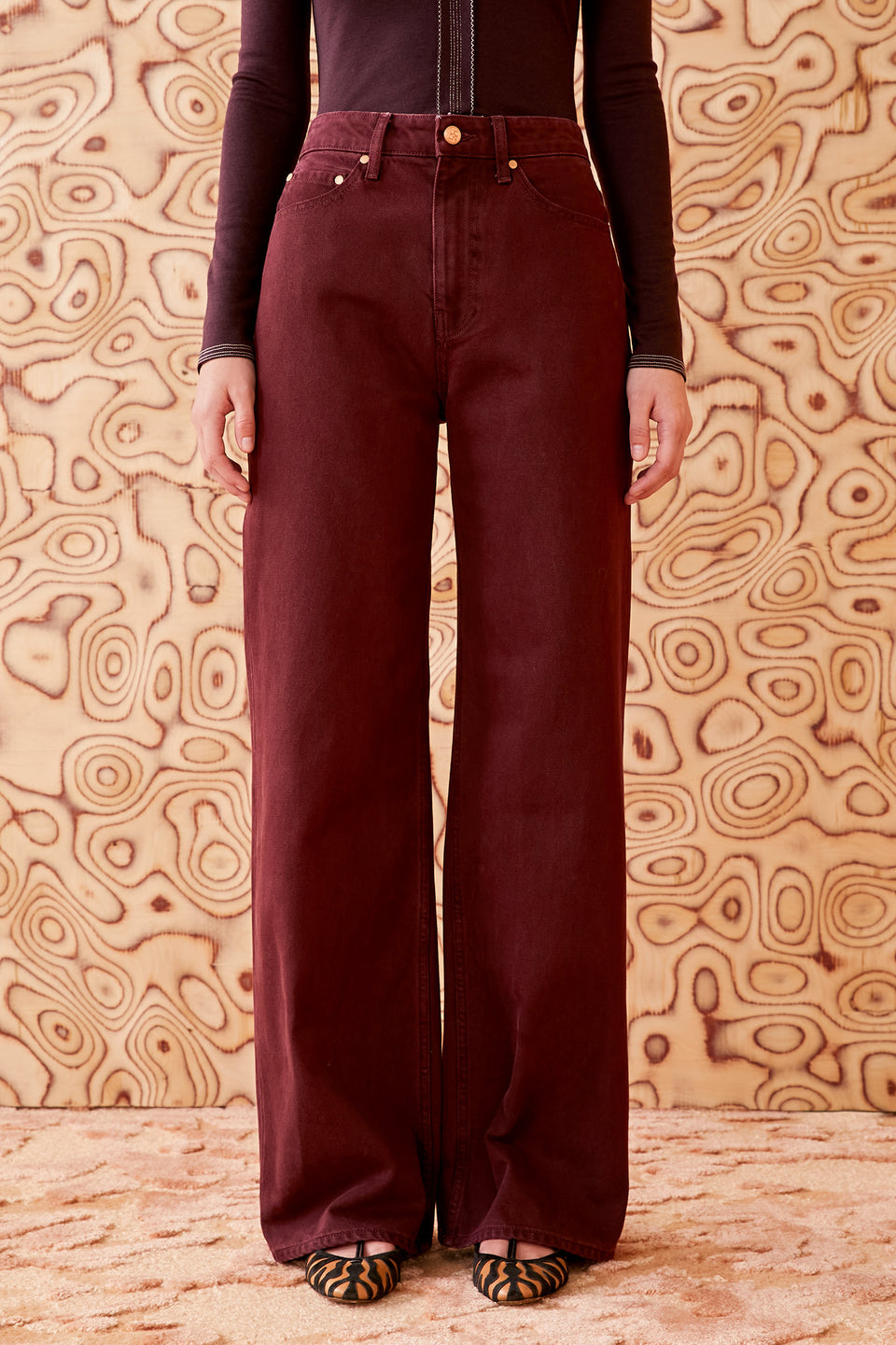 The Willow Jean - Claret Wash