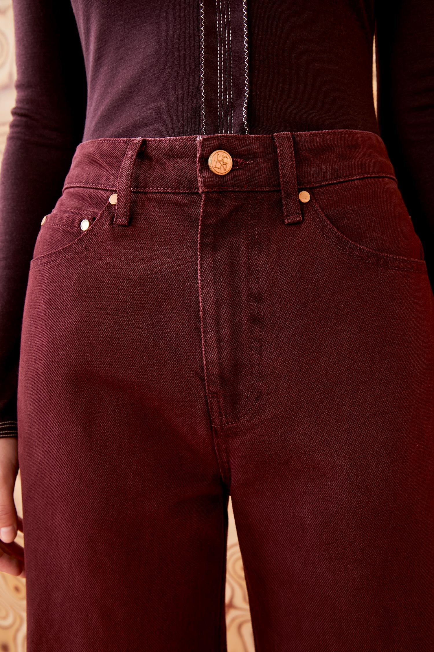 Ulla Johnson The Willow Jean - Claret Wash