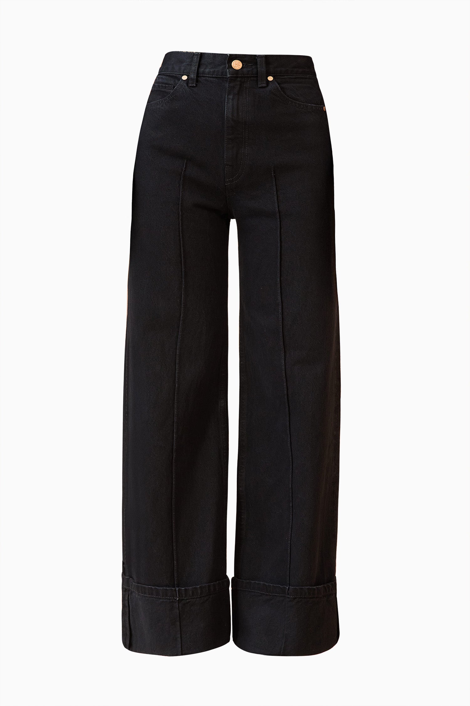The Genevieve Jean - Noir Wash High Rise Wide Leg Jean - Ulla Johnson