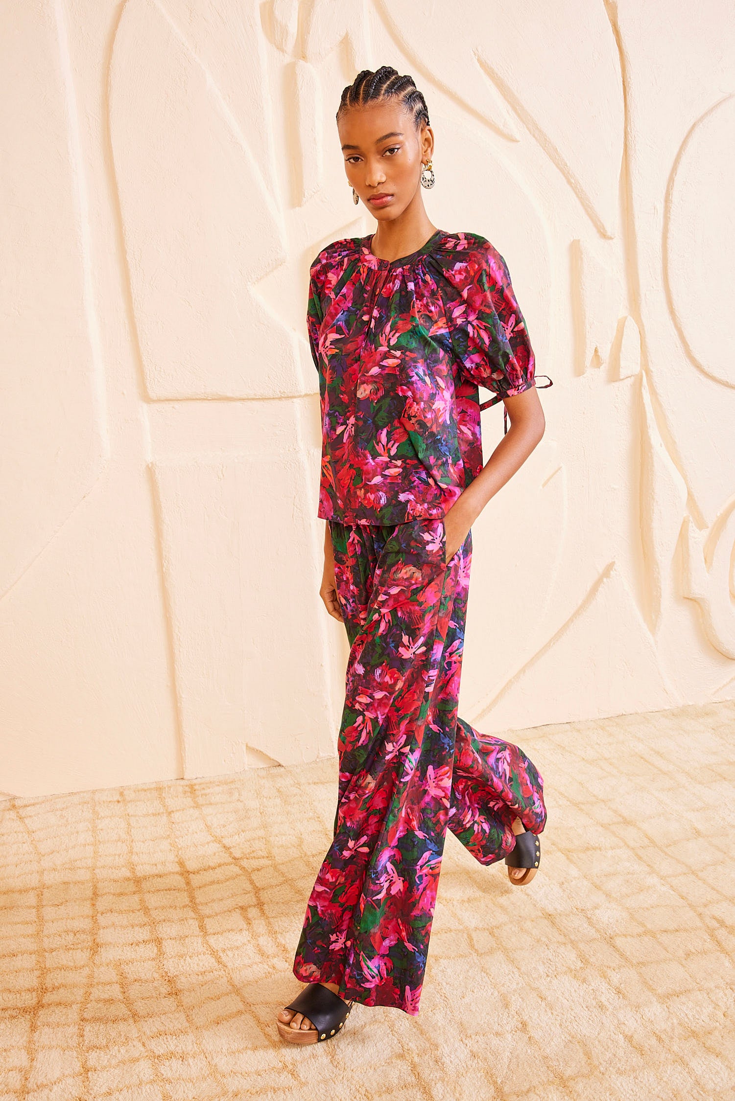 Vienne Blouse - Hibiscus