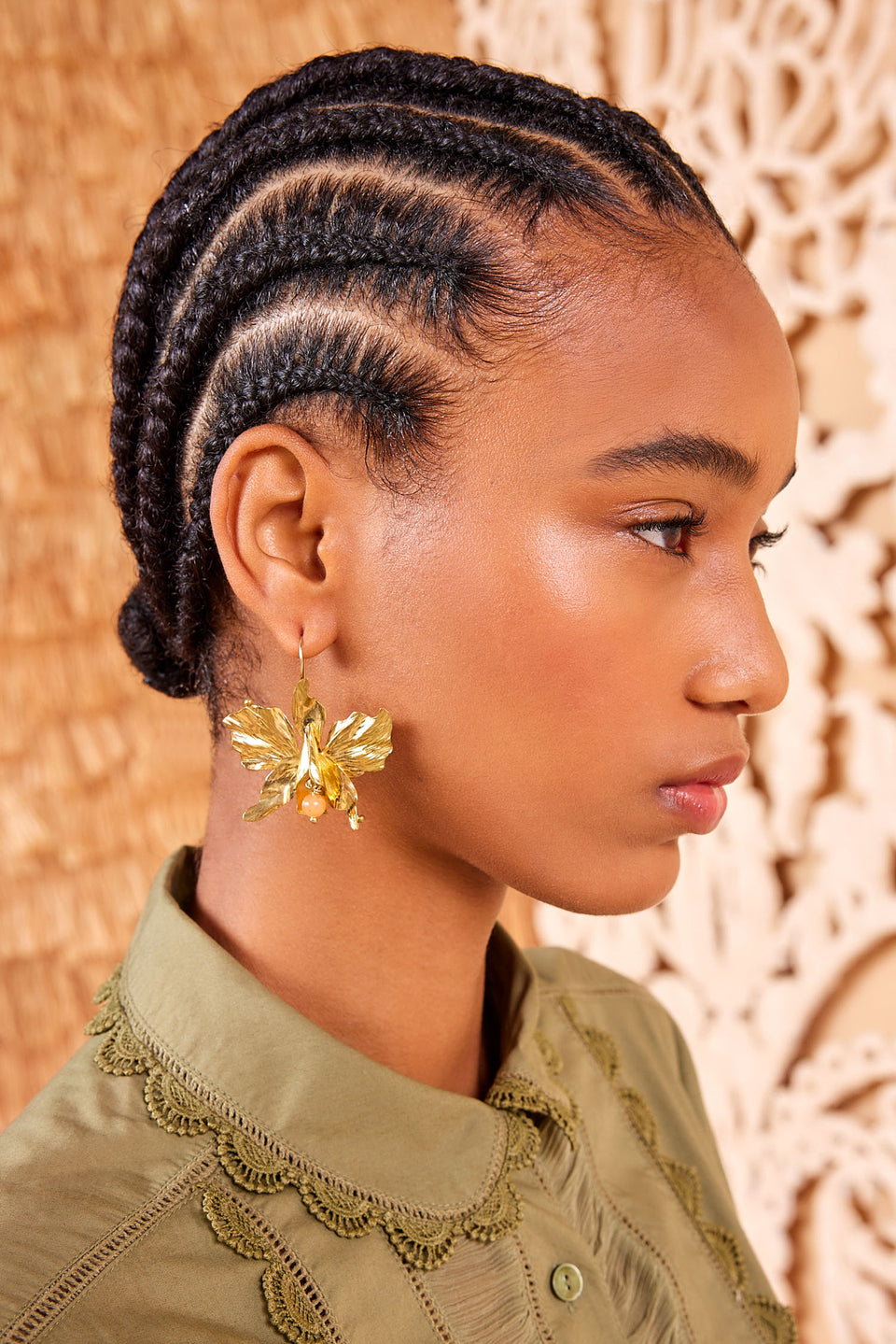 Yasmin Drop Earring - Pink Aventurine