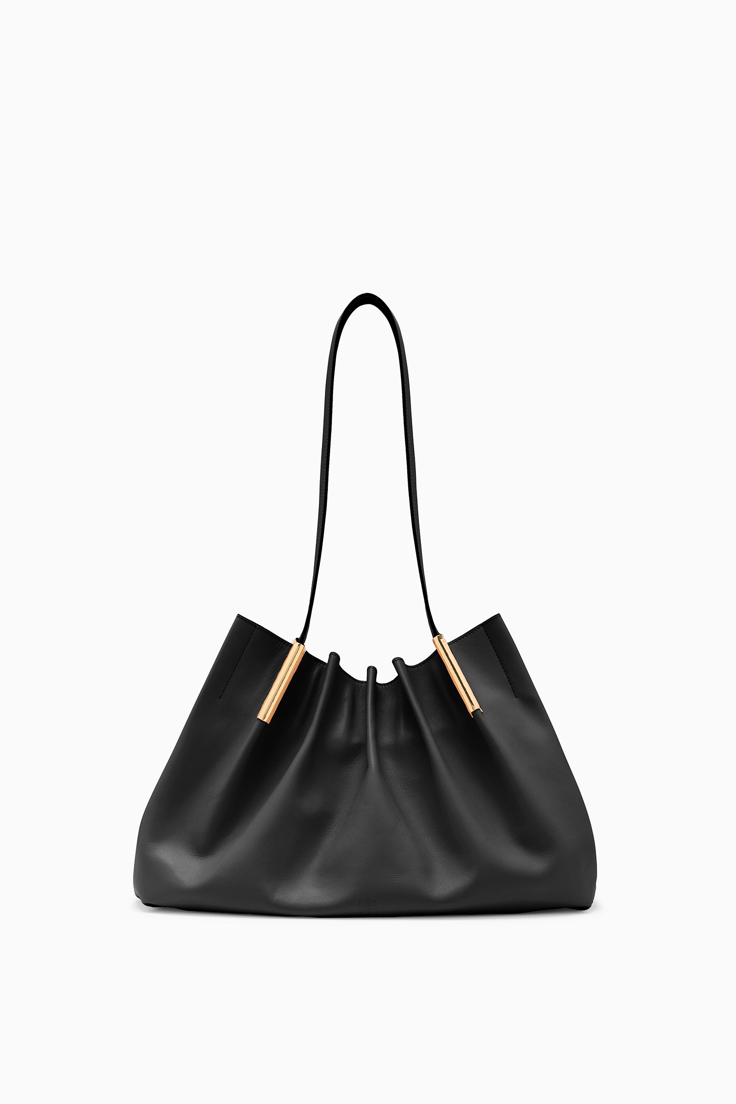 Isadora Ruched East-West Tote - Noir