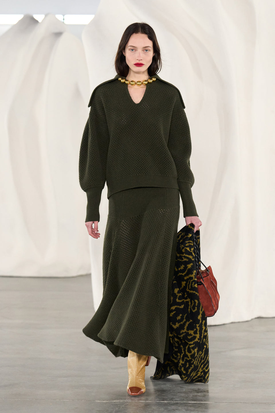 Lila Wool Knit Pullover - Militaire