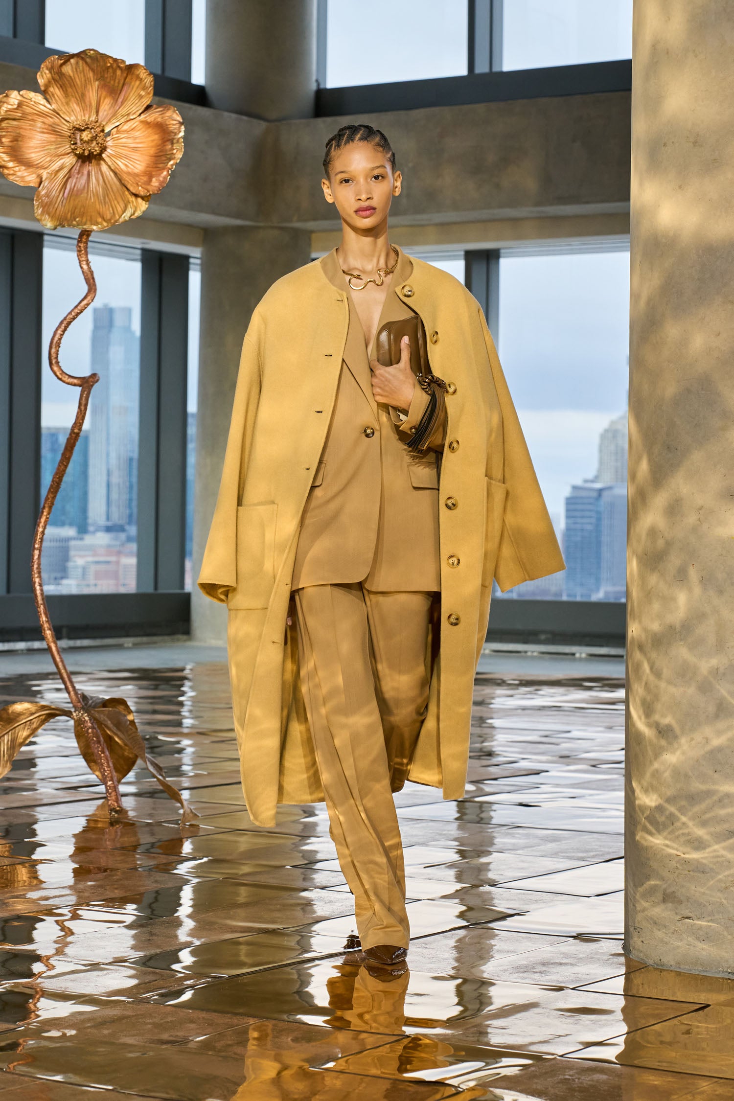 Ulla Johnson Fernanda Double Faced Wool Oversized Coat - Lotus