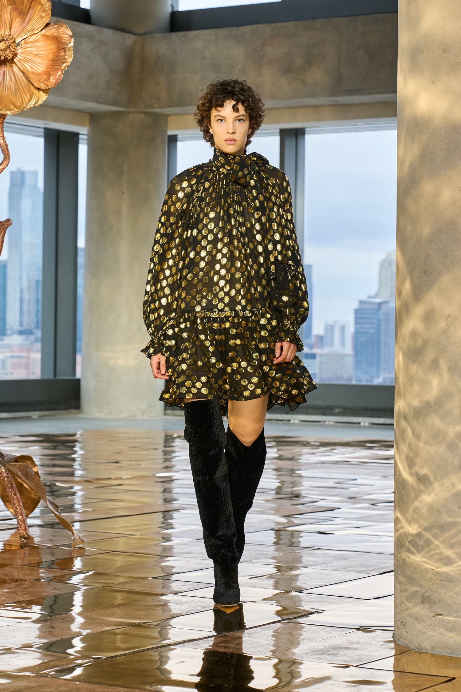 Ulla Johnson Loretta Silk Long Sleeve Mini Dress - Obsidian