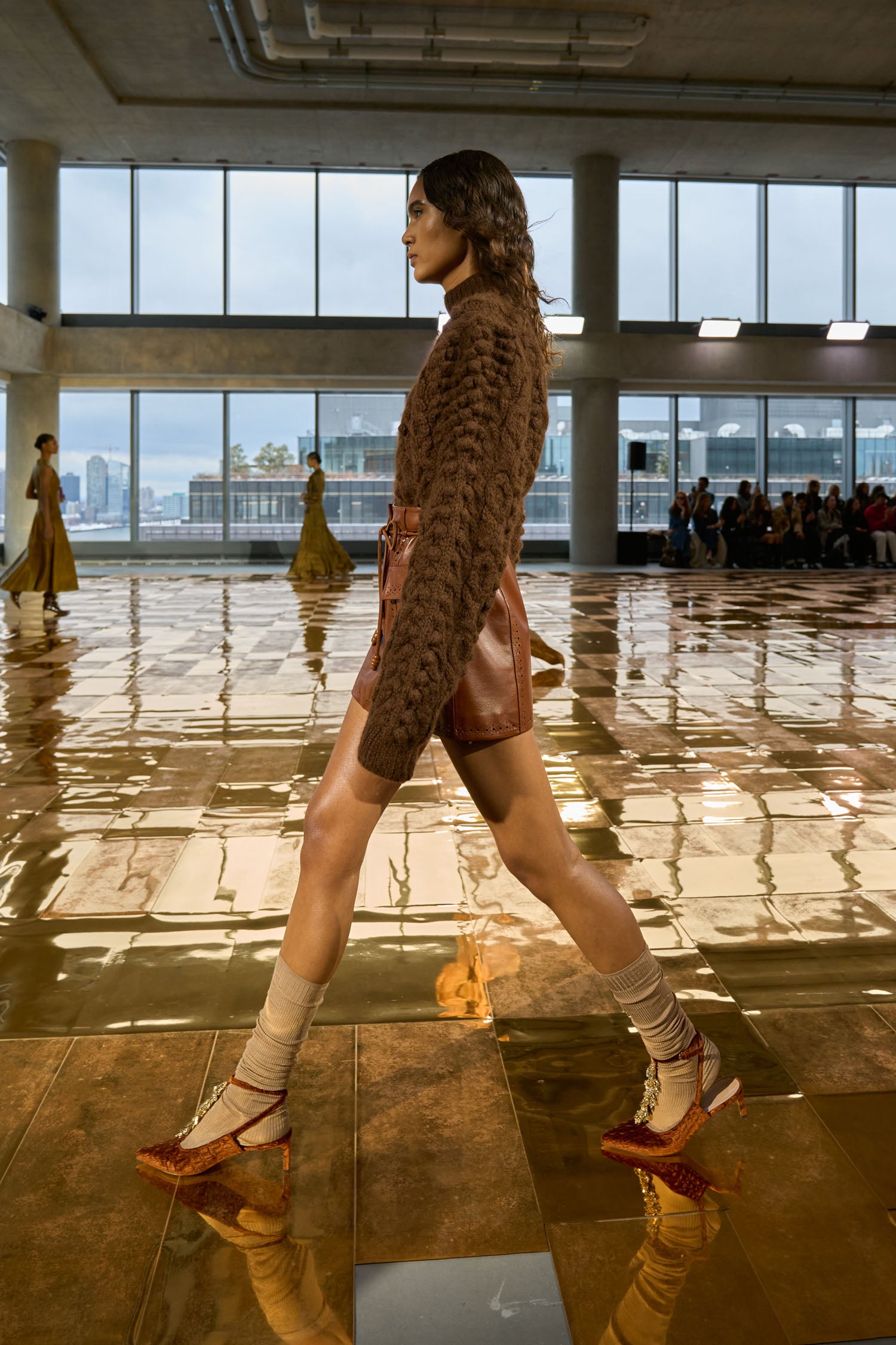 Ulla Johnson Luna Leather Mini Skirt - Wenge