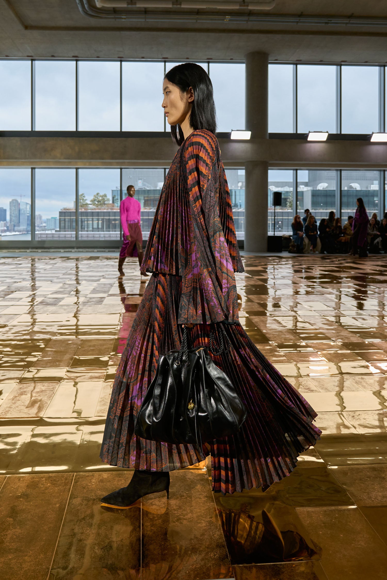 Ulla Johnson Ella Pleated Bell Sleeve Blouse - Amethyst