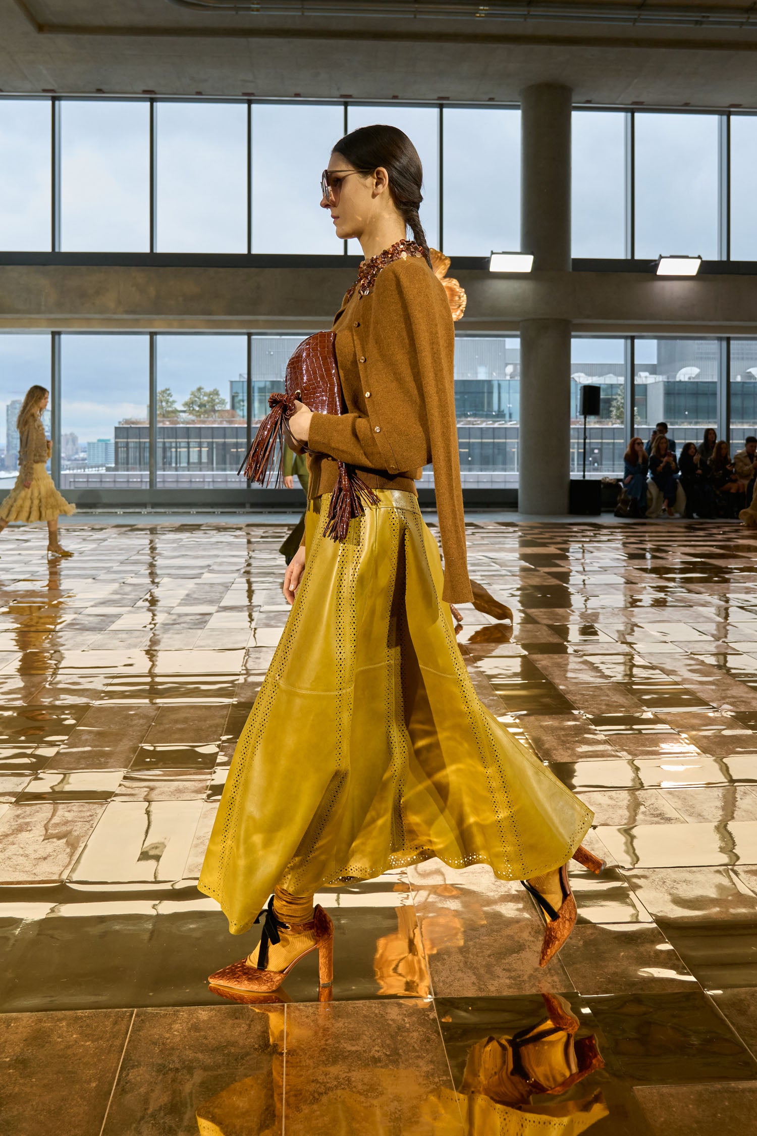 Ulla Johnson Margaux Embroidered Cashmere Cardigan - Umber