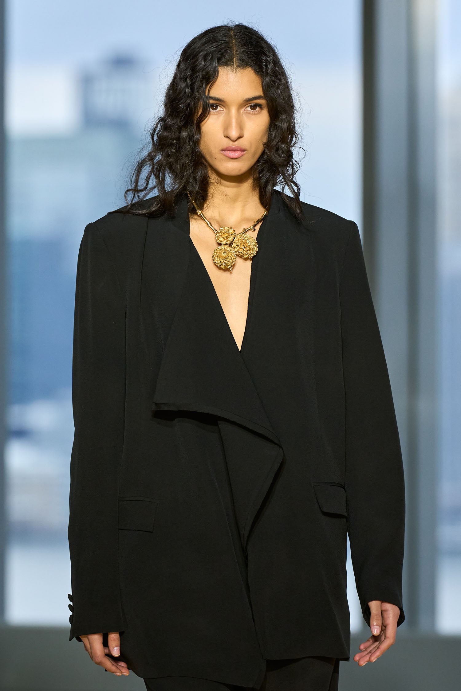 Elea Draped Front Jacket - Noir