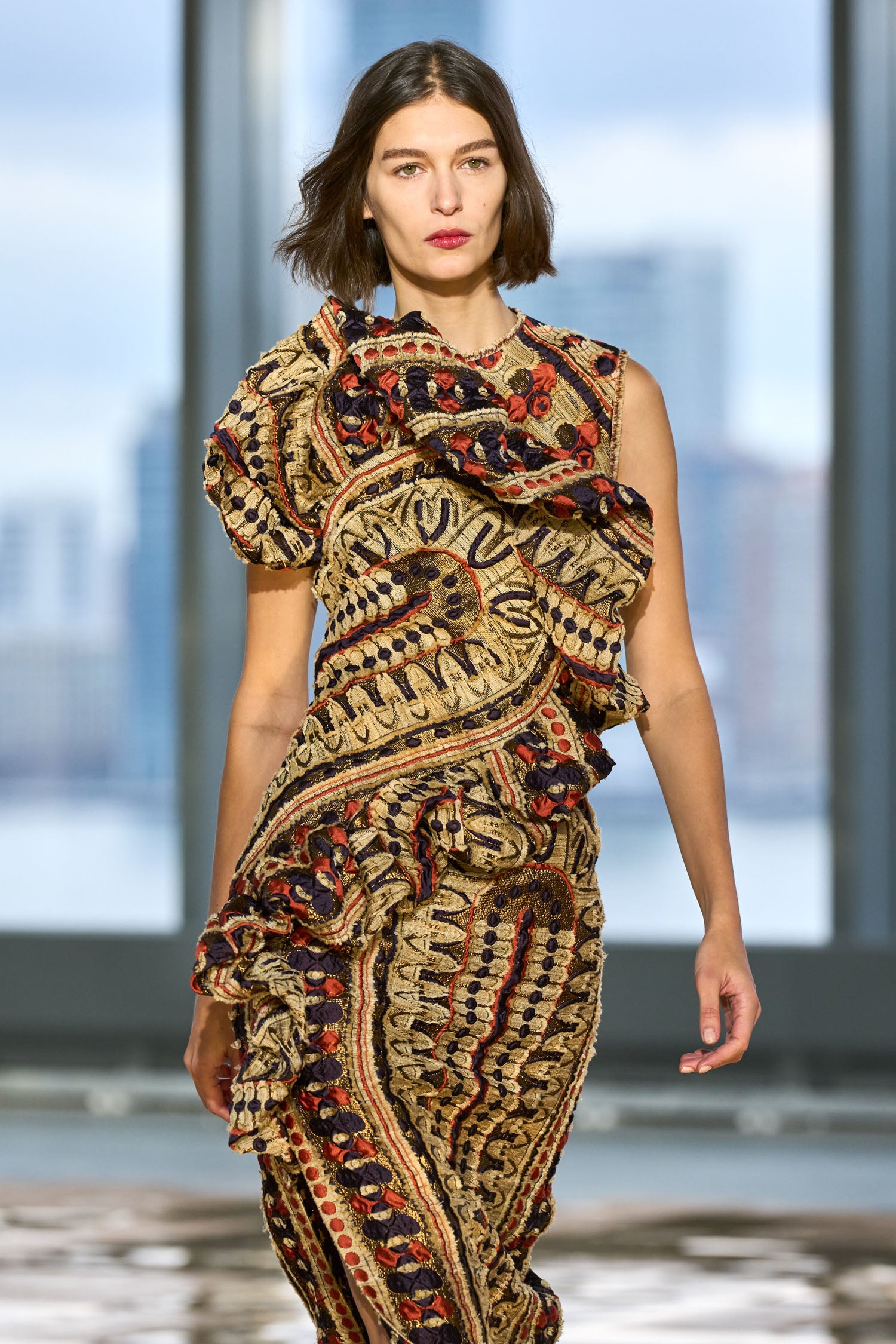 Estela Jacquard Sleeveless Dress - Ametrine