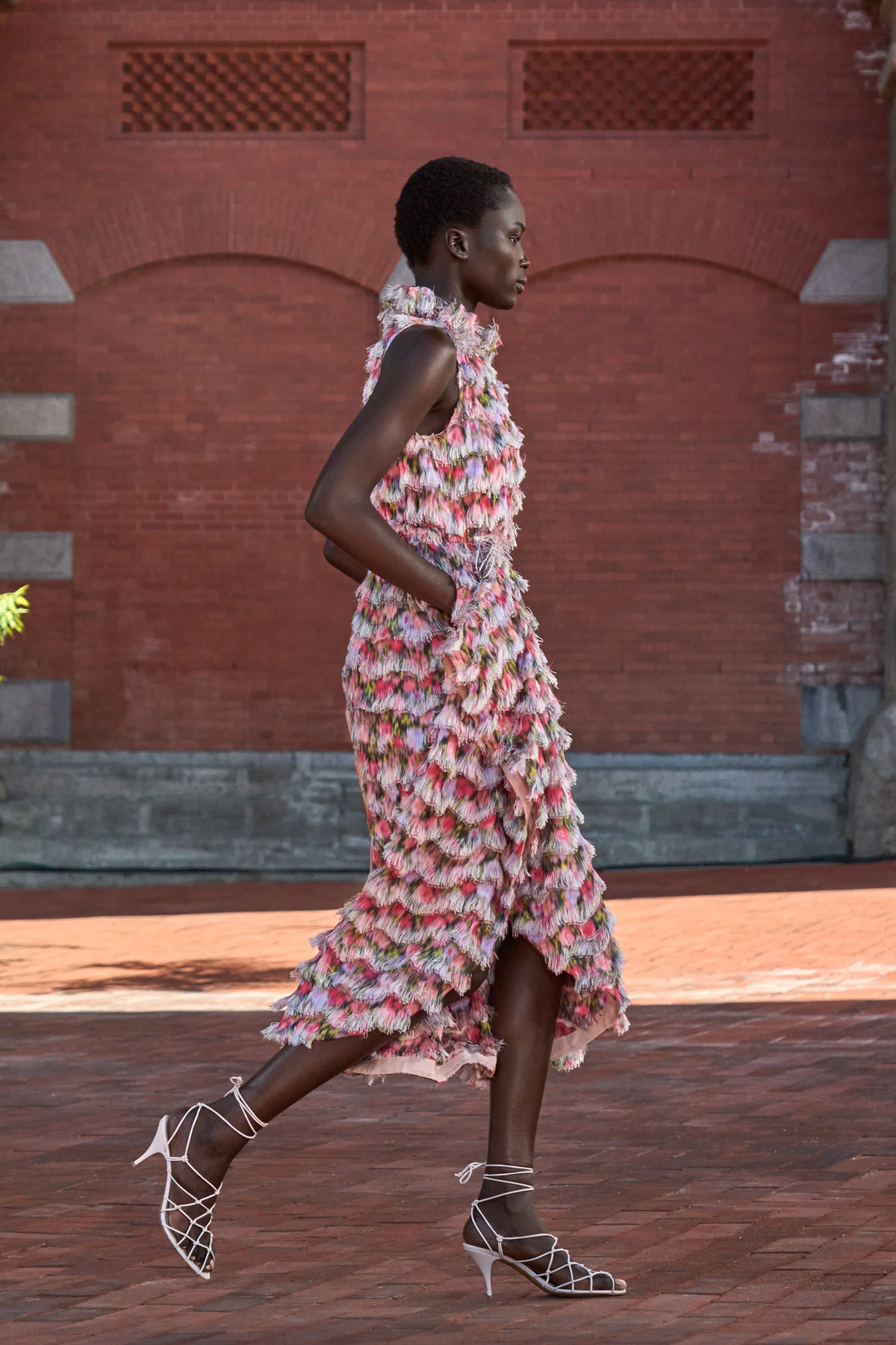 Aline SL Mock Neck Dress - Summer Garden
