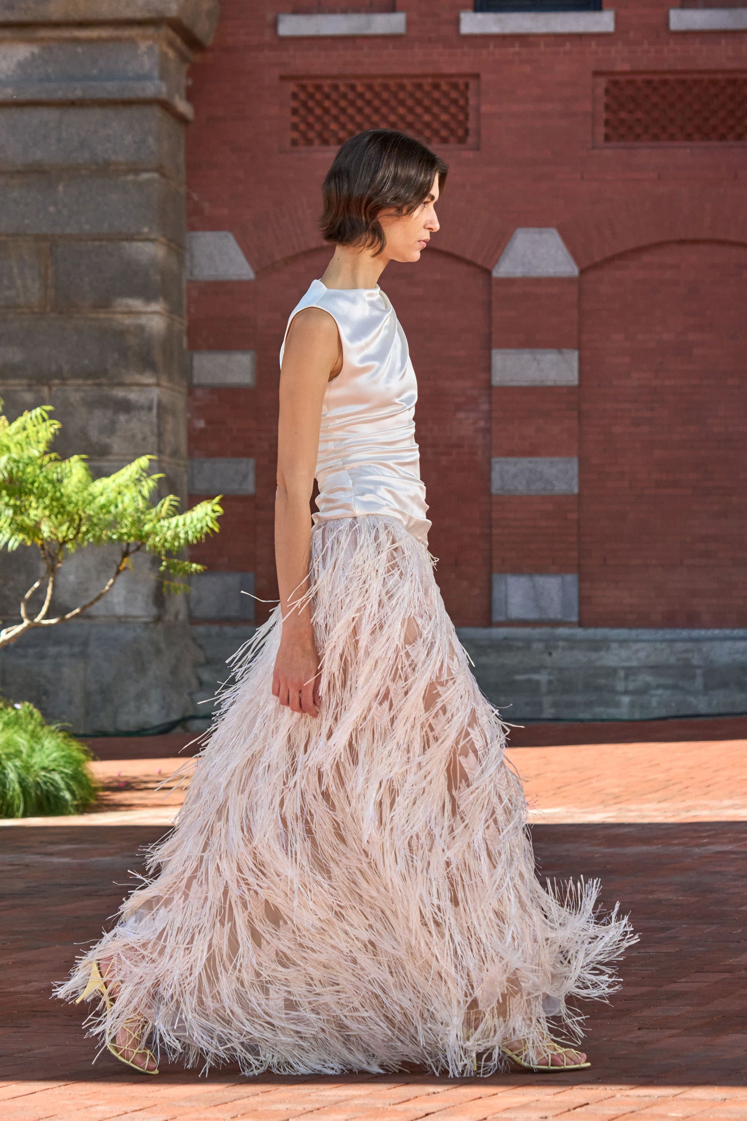 Ulla Johnson ⁣⁢Giselle Fransen Abendkleid - Ecru⁤⁣