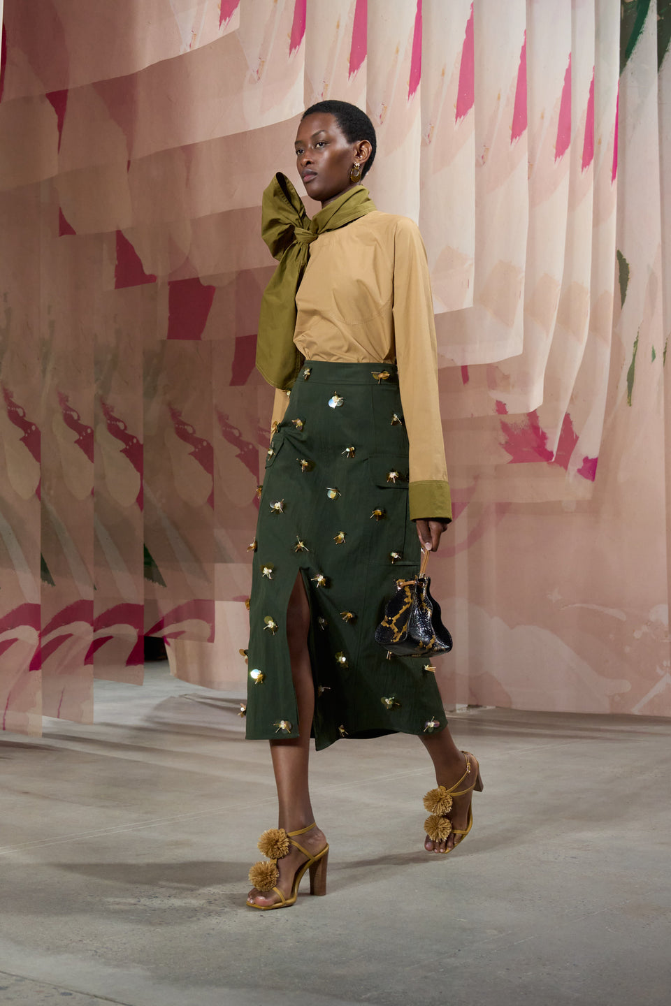 Michaela Dress - Sahara Colorblock