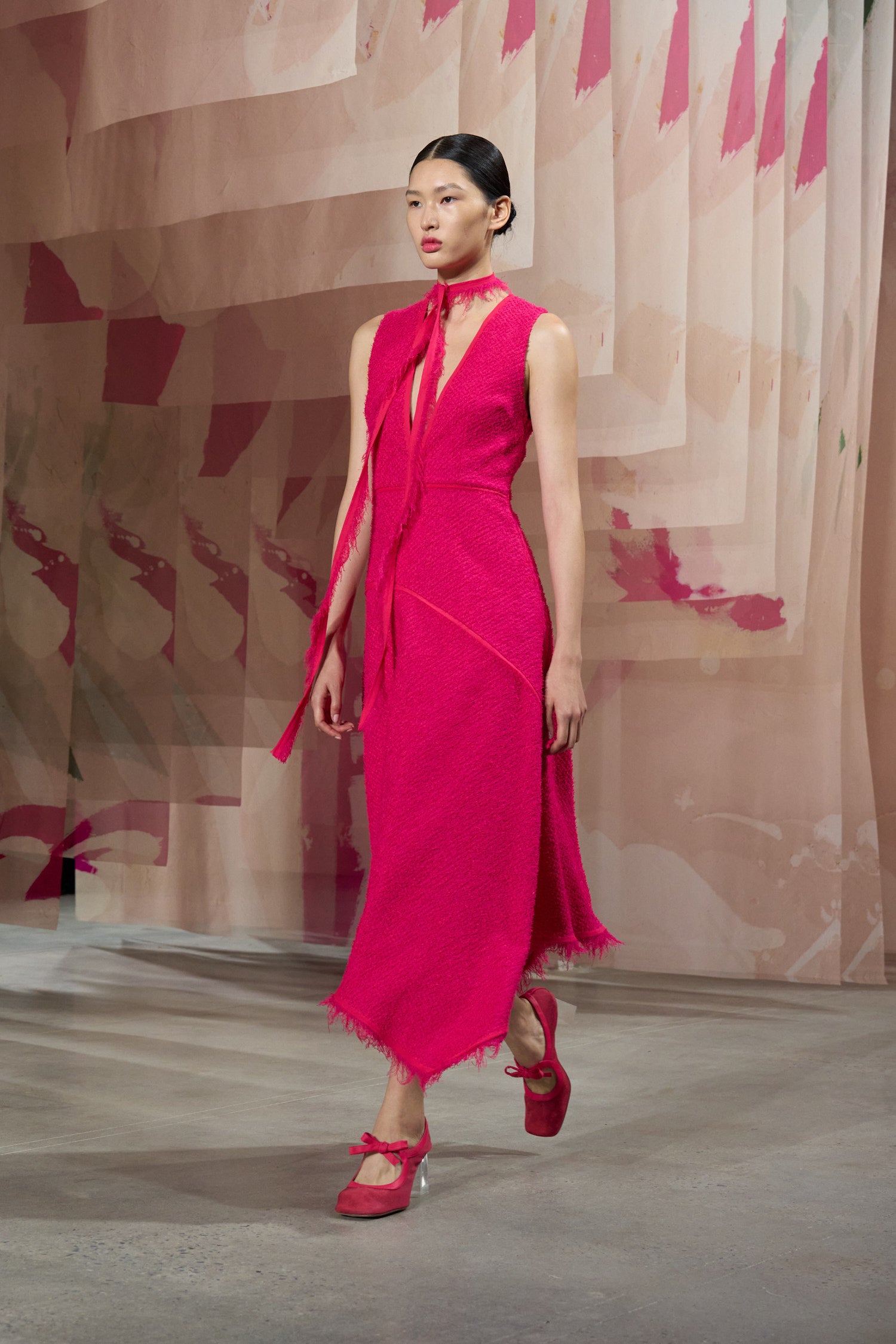 Florence Dress - Cosmos Pink Tweed Dress - Ulla Johnson