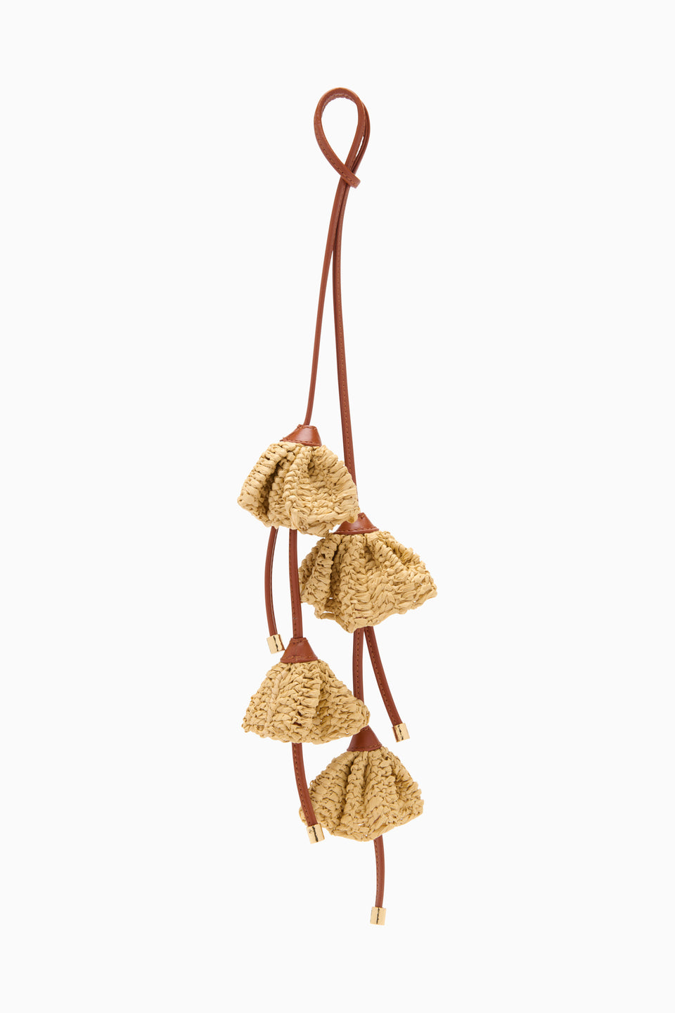 Flower Raffia Charm - Natural