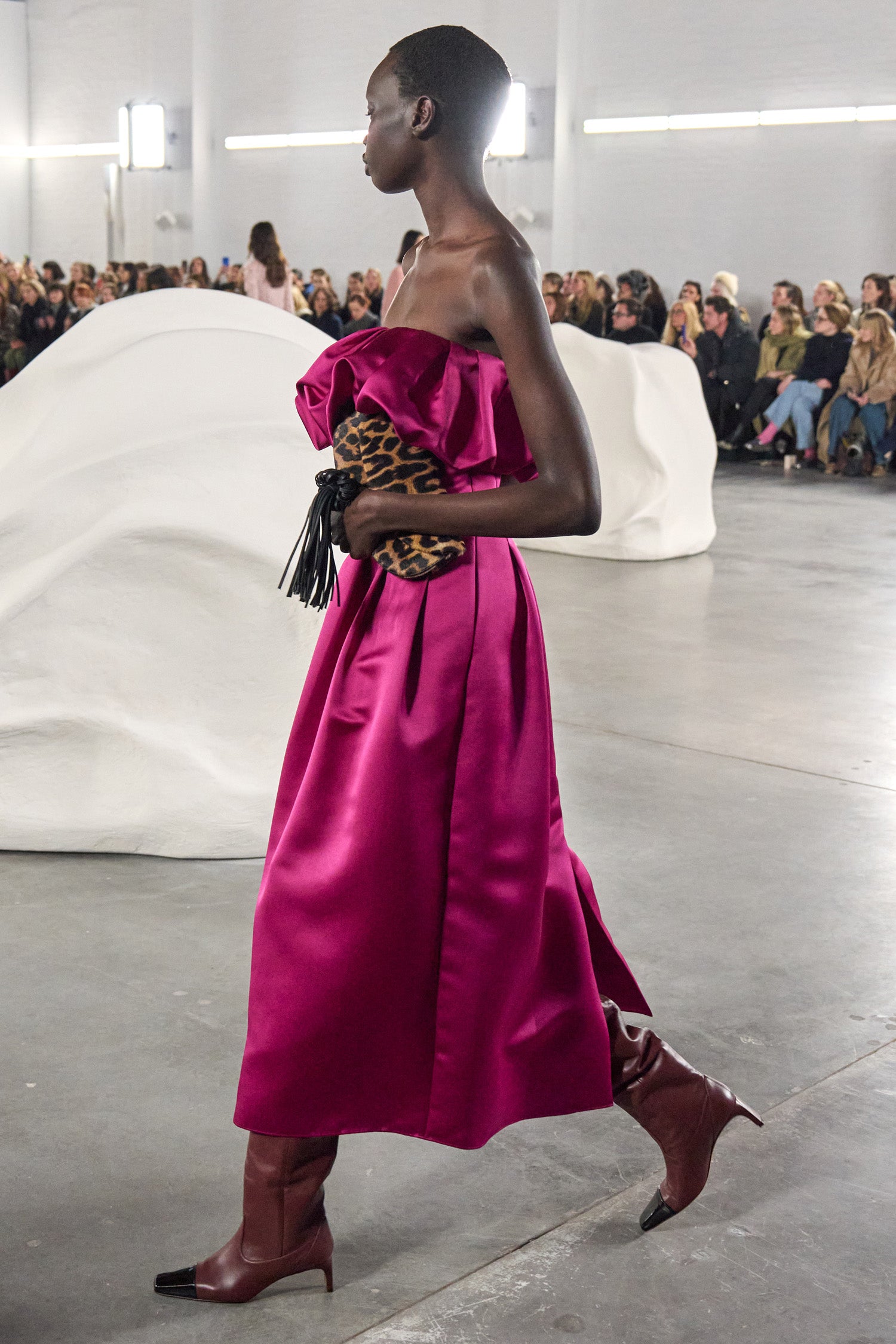 Ulla Johnson Cosima Strapless Satin Dress - Orchid