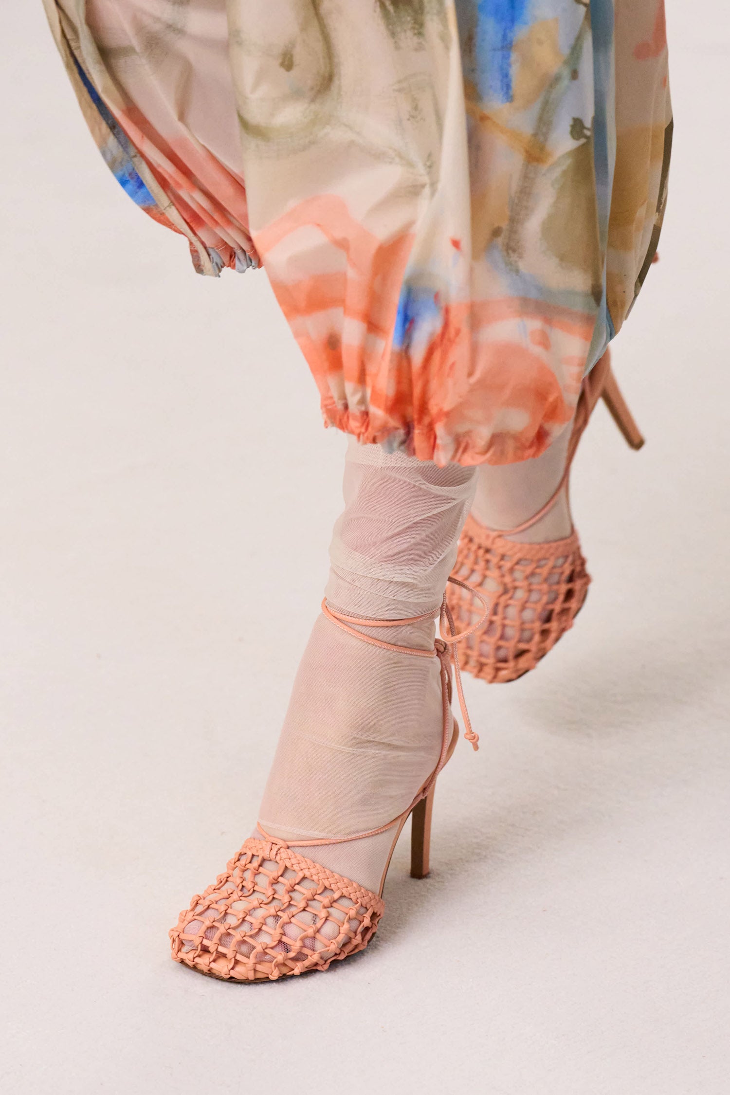Gracie Hand Knotted High Heel - Blush