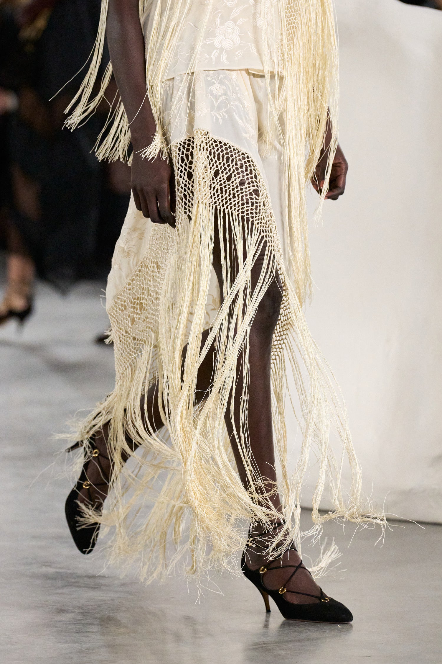 Ulla Johnson Lark Silk Fringe Skirt - Creme