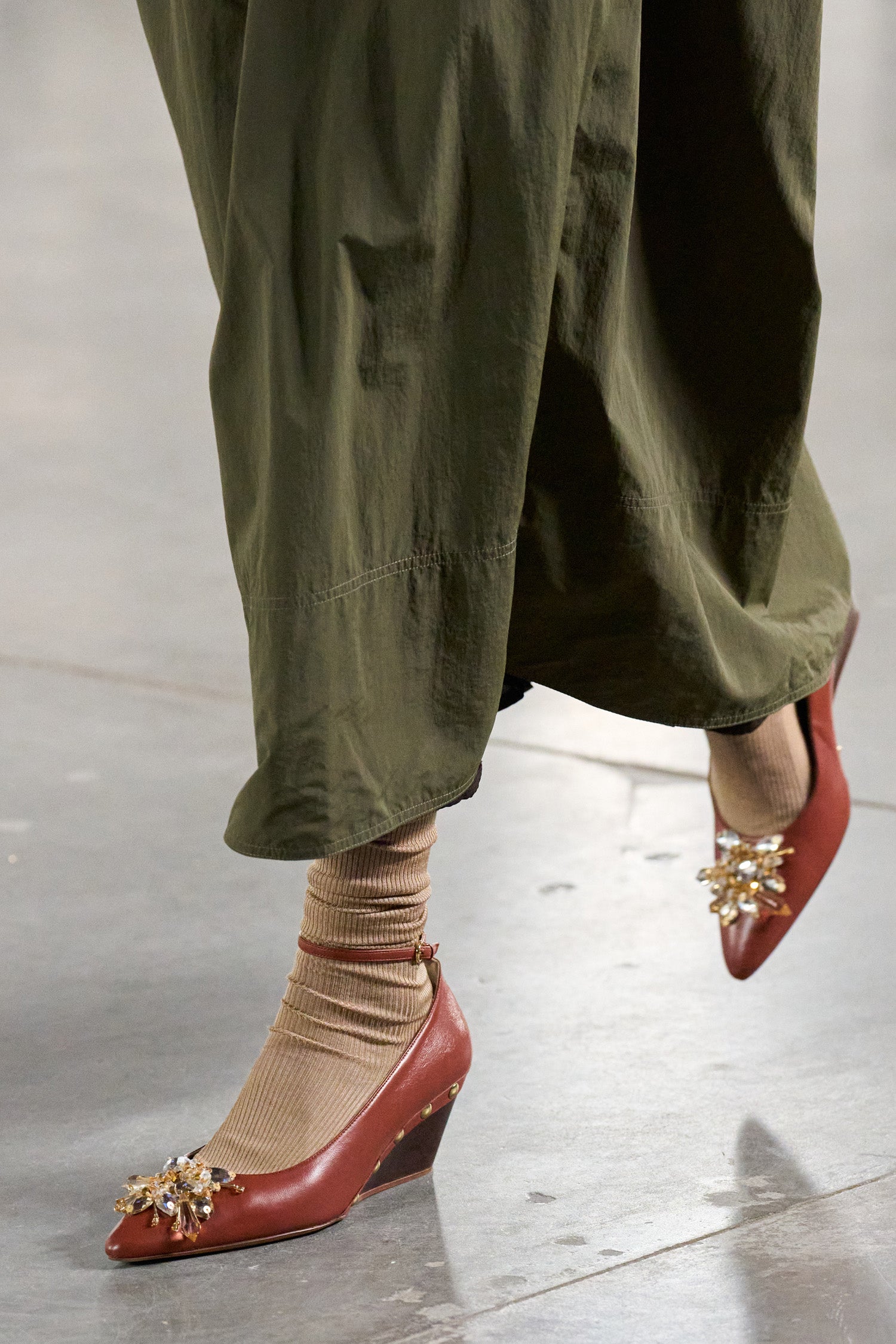 Ulla Johnson Studded Wedge Pump - Copper