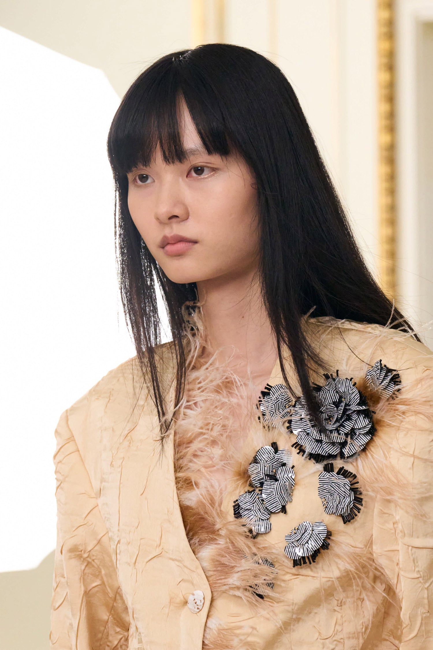 Ulla Johnson Otto Satin Jacket with Embroidery - Driftwood