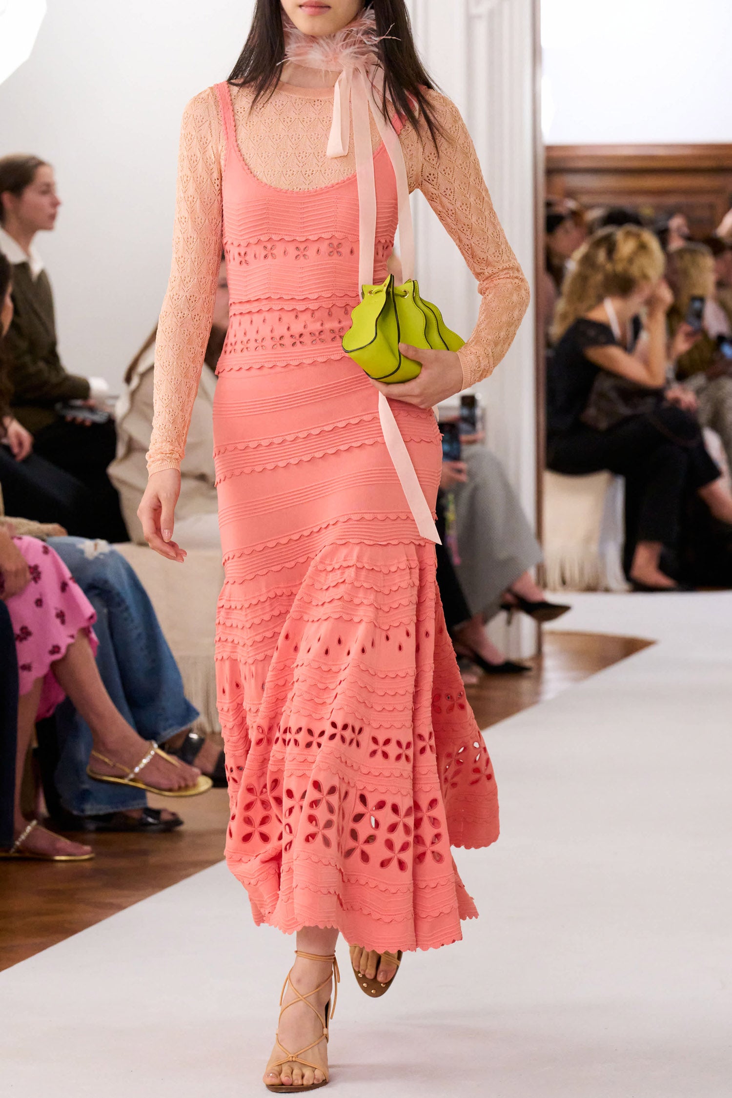 Esme Eyelet Knit Camisole - Coral Peony