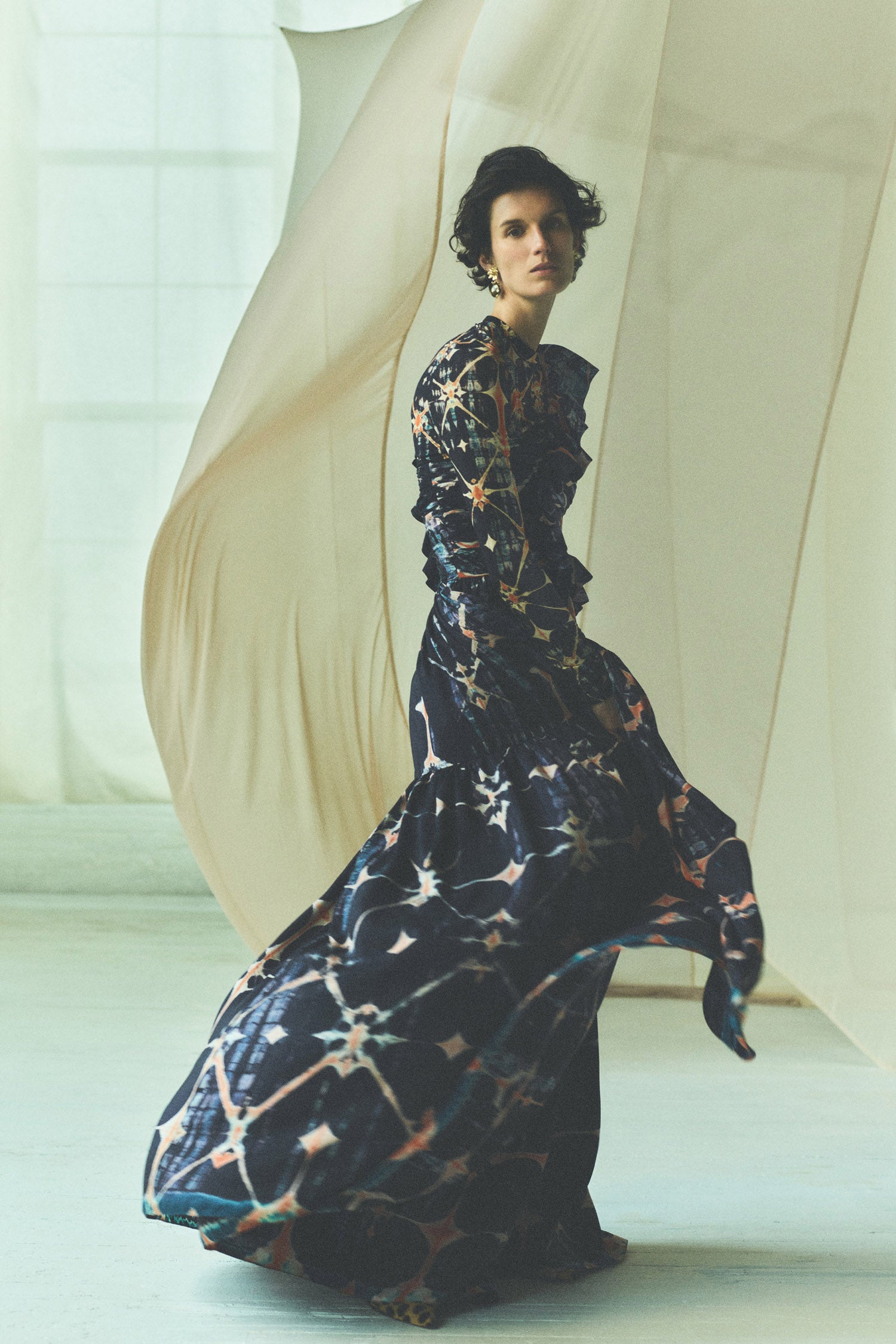 Ulla Johnson Neri Long Sleeve Ruched Top - Phoenix