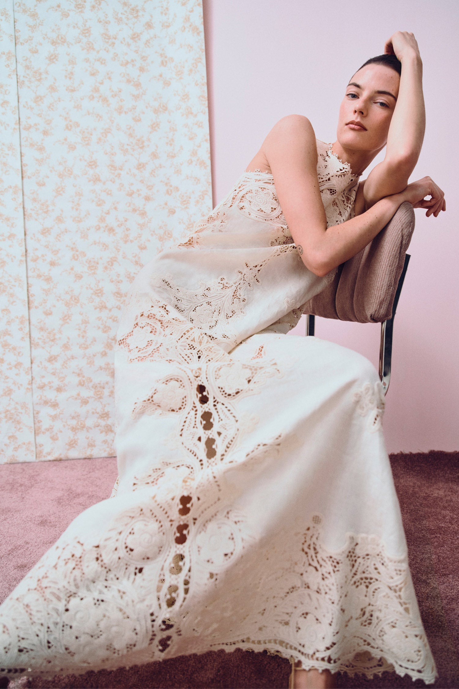Ulla Johnson Fleur Linen Midi Skirt - Ivory