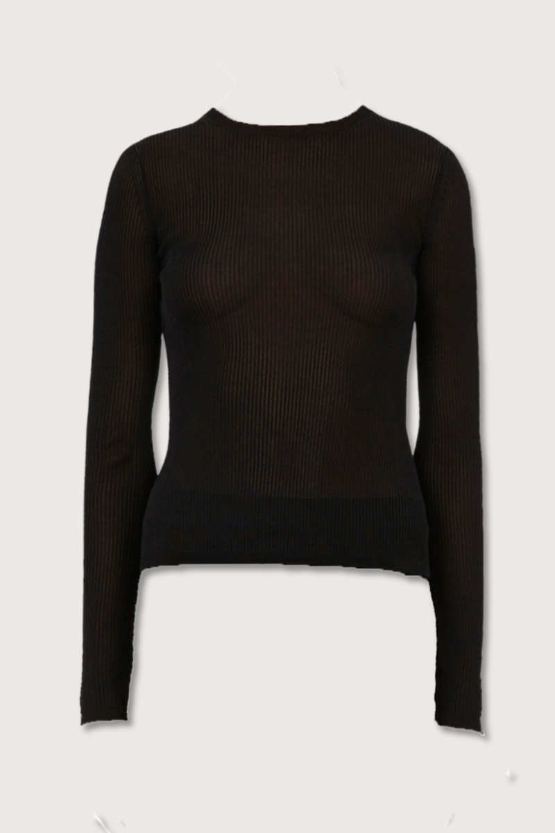 Vianca Long Sleeve Pullover Knit - Noir