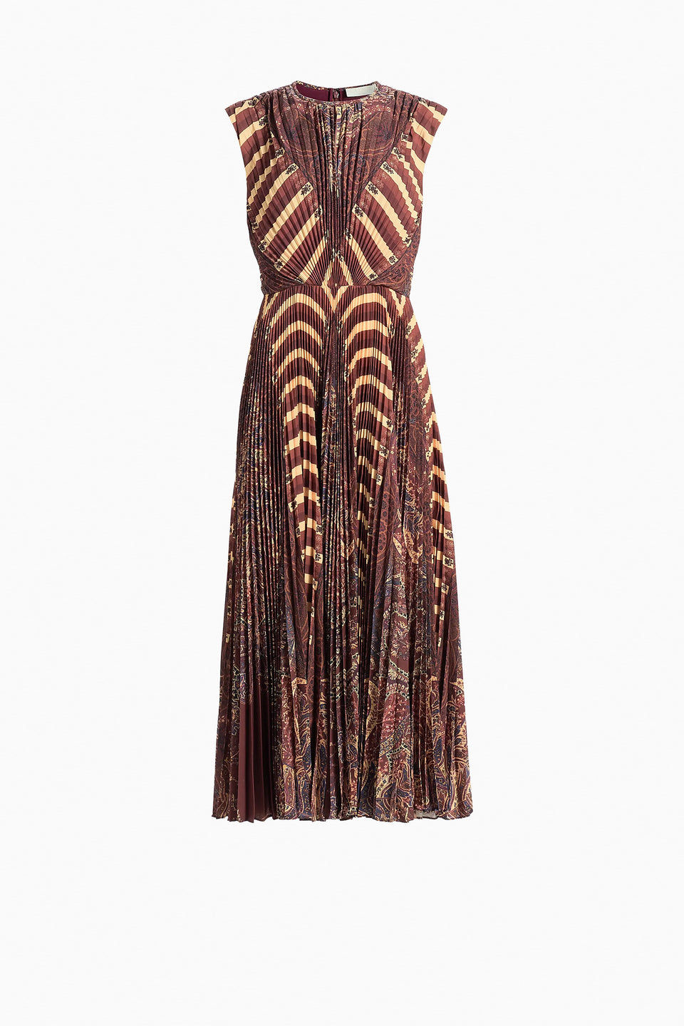 Violeta Pleated Sleeveless Midi Dress - Topaz