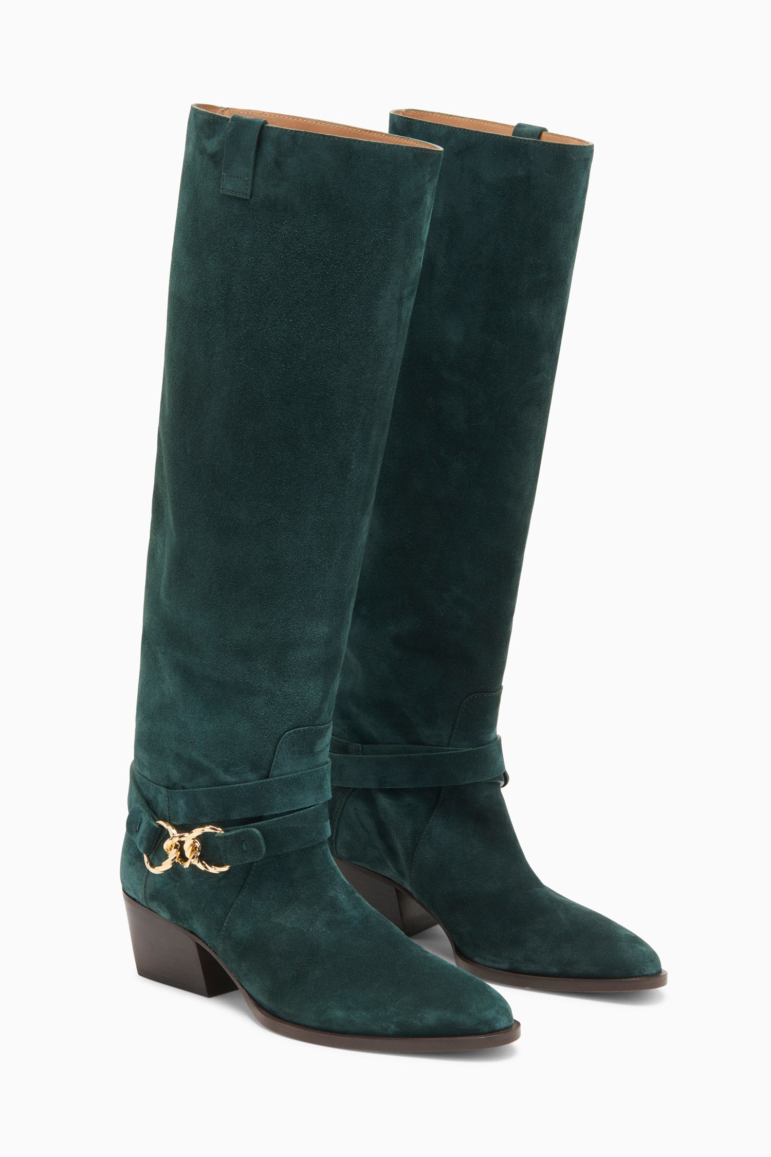 Ulla Johnson Willow Cowboy Boot - Malachite