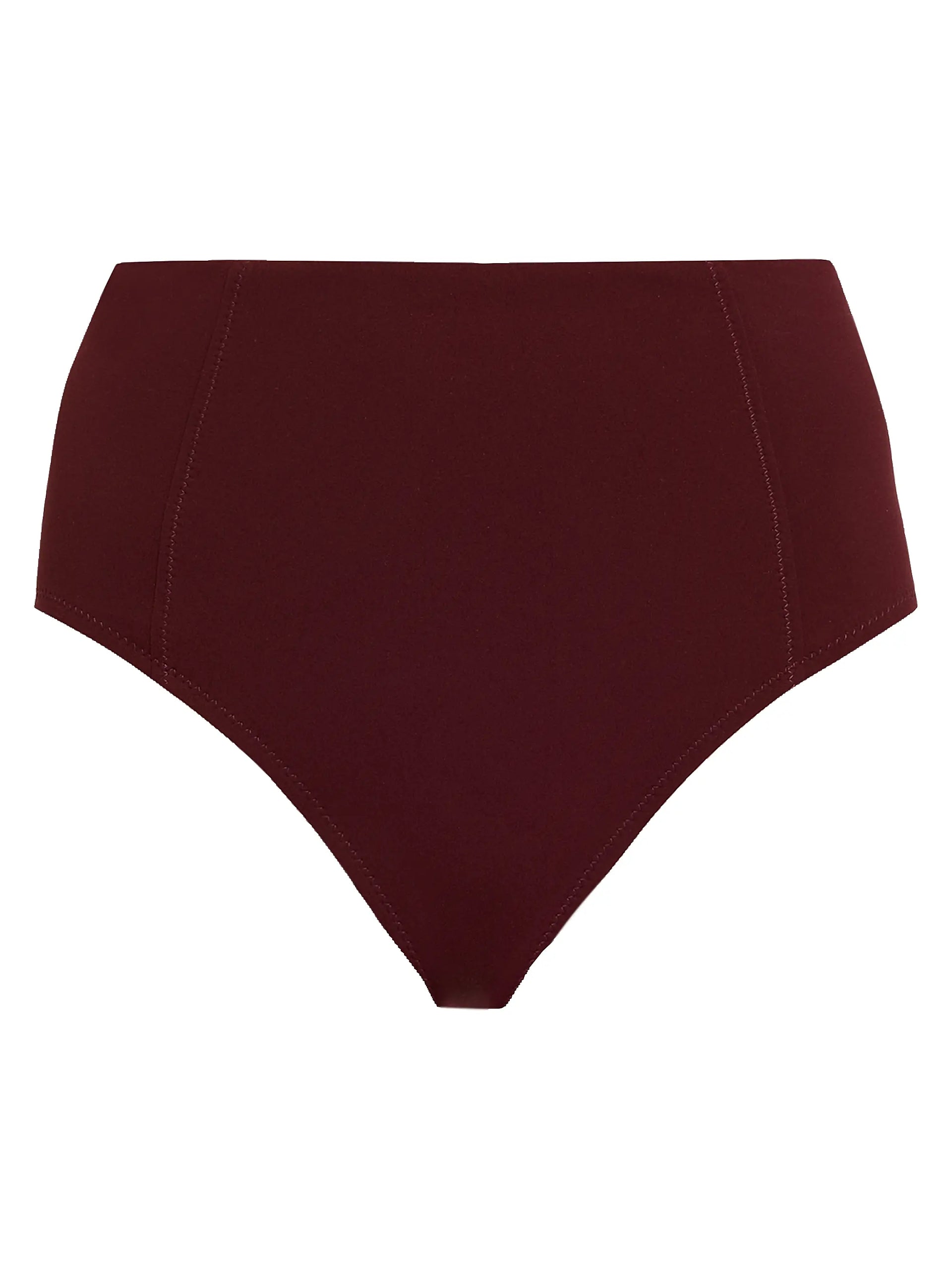 Zahara High Waisted Bikini Bottom - Cassis