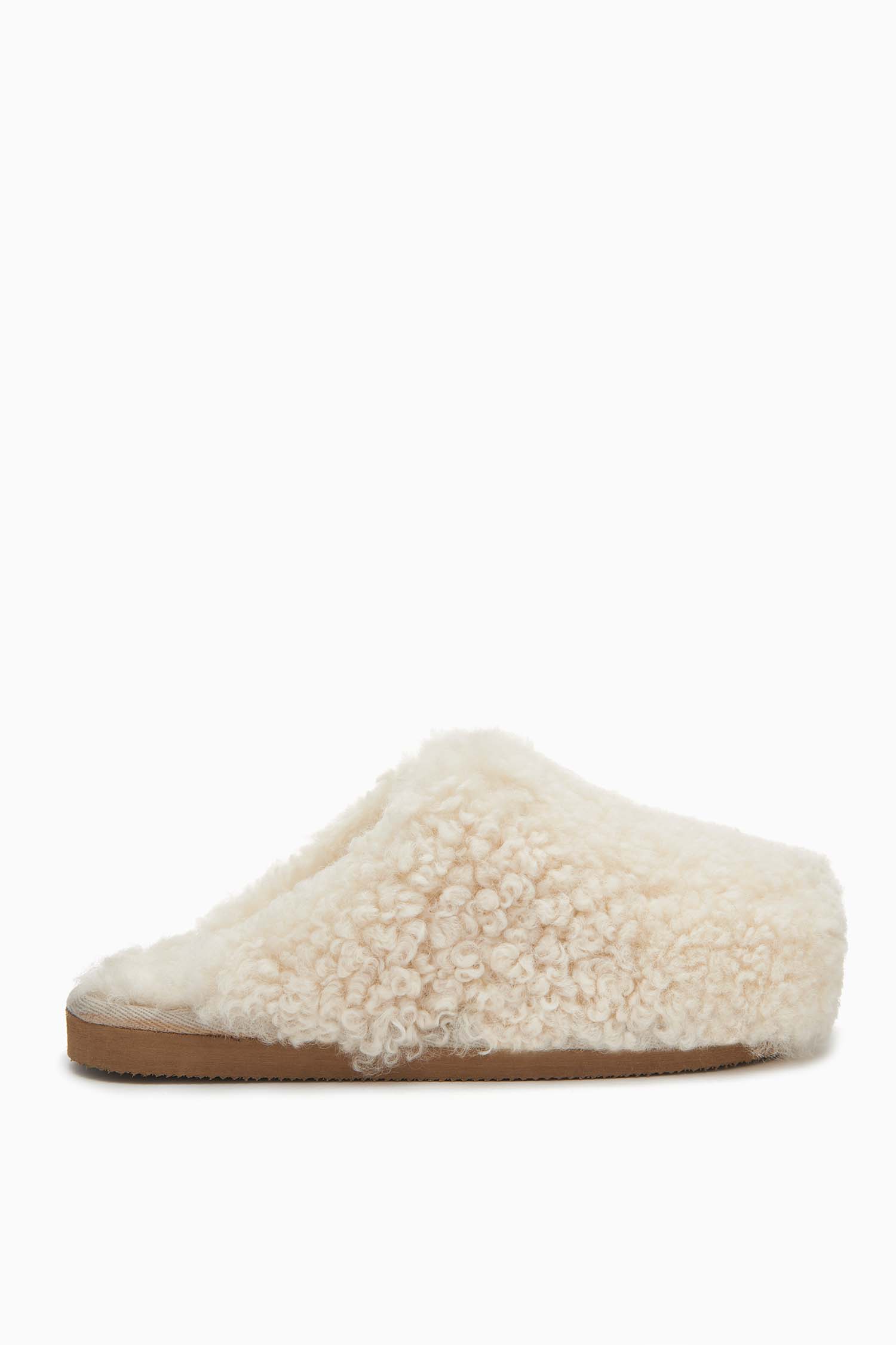 Jenny Slipper Creme White Shearling Slipper Ulla Johnson