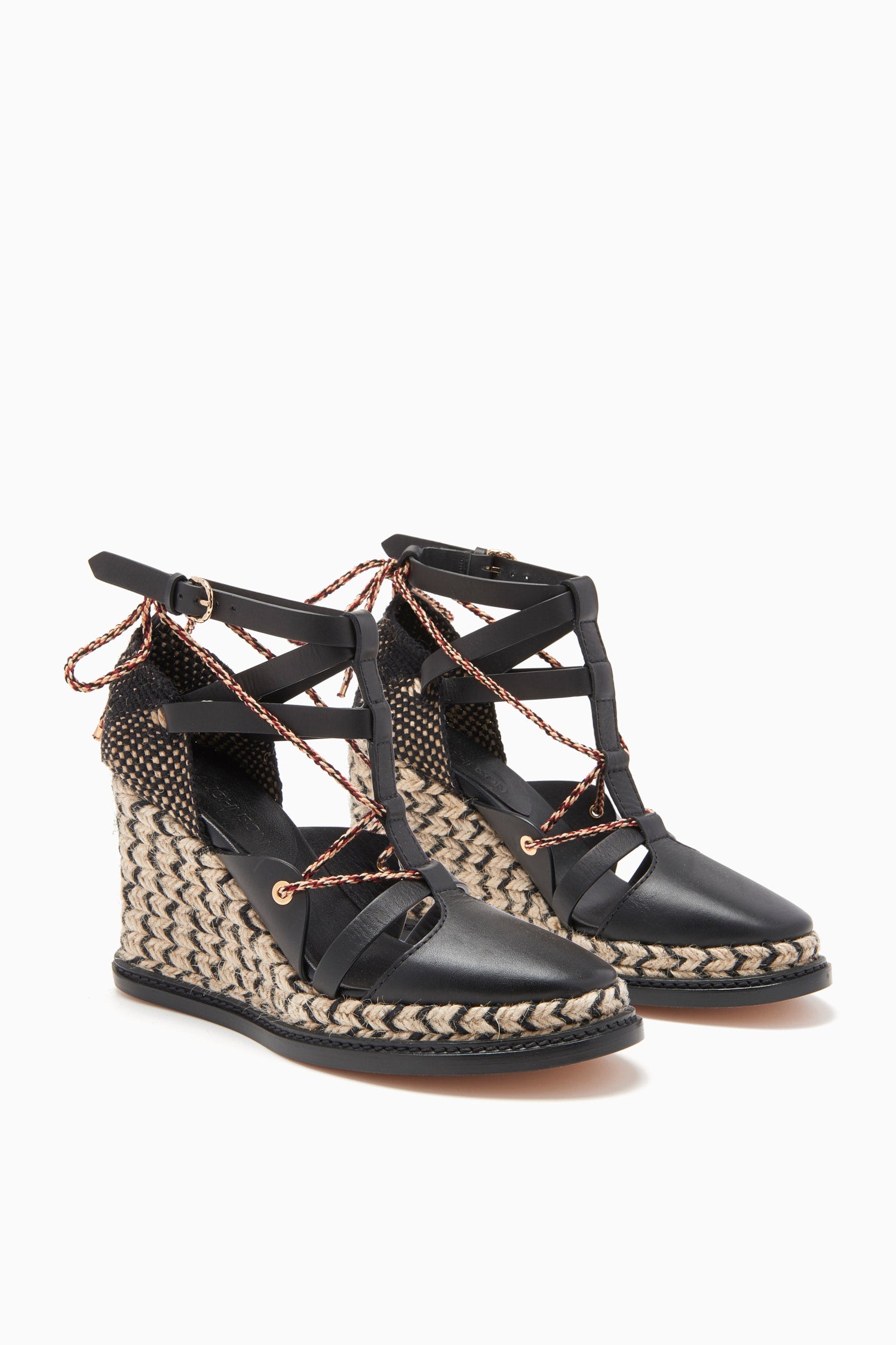 Ulla Johnson Concha Twisted Rope Wedge - Noir