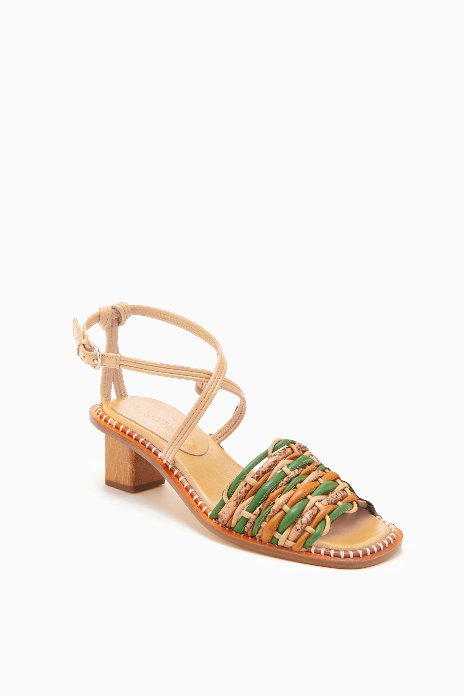 Ulla Johnson Ilana Woven Midi Heel - Peridot
