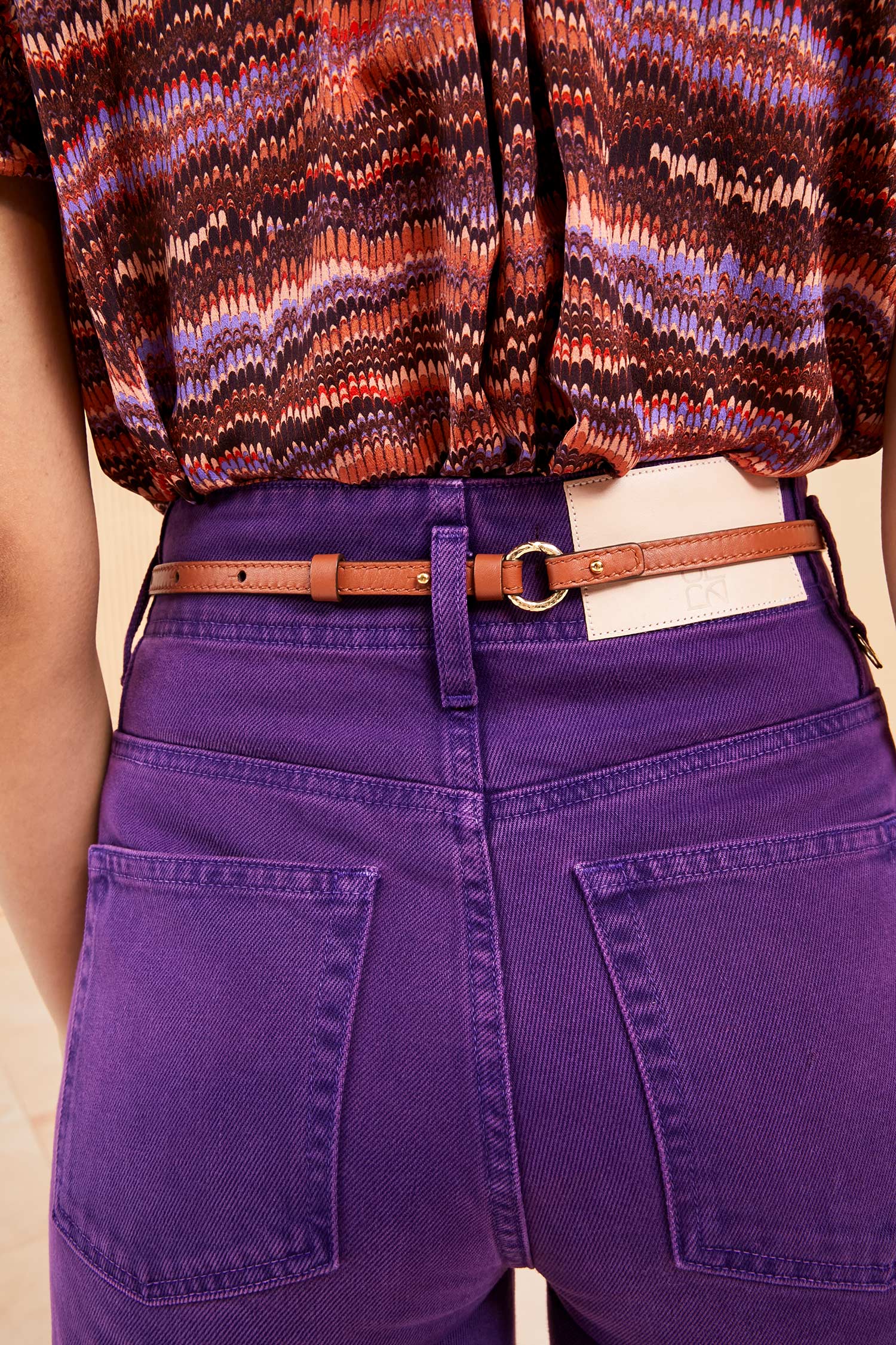 Ulla Johnson Ivy Knotted Rope Belt - Cassis Colorblock