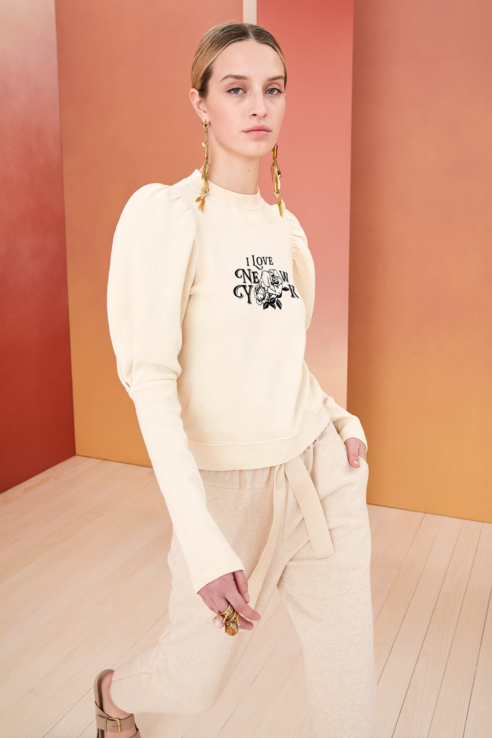I Love New York Philo Pullover - Creme