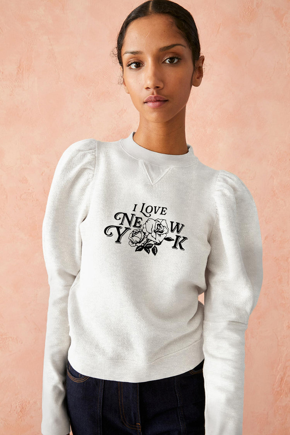 I Love New York Philo Pullover - Light Heather Grey
