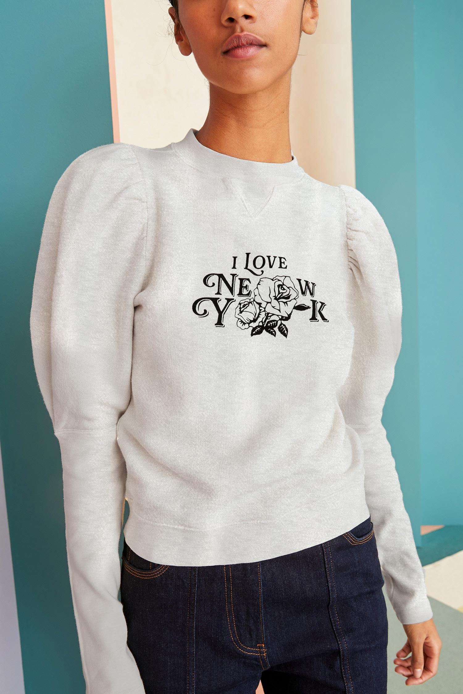 Ulla Johnson I Love New York Philo Pullover - Light Heather Grey