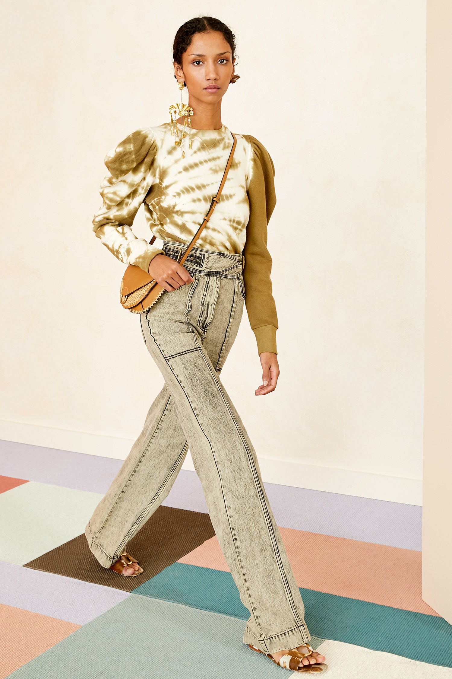 Ulla Johnson Harlan Pullover - Olive Tie Dye